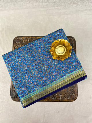 KANCHIPURAM PRINTED PURE SILK SAREE