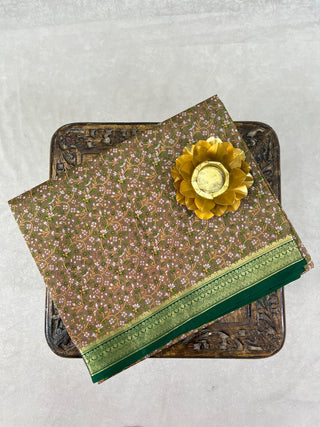 KANCHIPURAM PRINTED PURE SILK SAREE