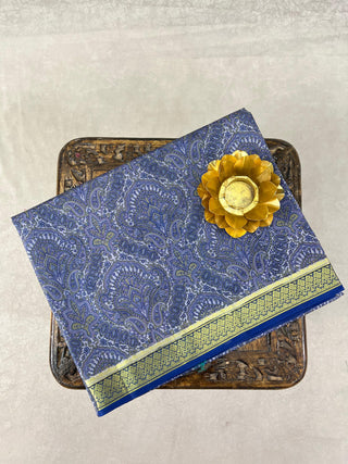 KANCHIPURAM PRINTED PURE SILK SAREE