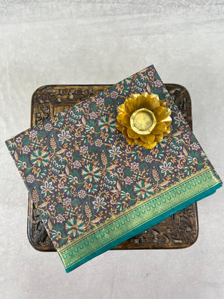 KANCHIPURAM PRINTED PURE SILK SAREE