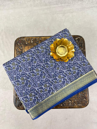 KANCHIPURAM PRINTED PURE SILK SAREE
