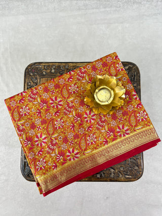 KANCHIPURAM PRINTED PURE SILK SAREE