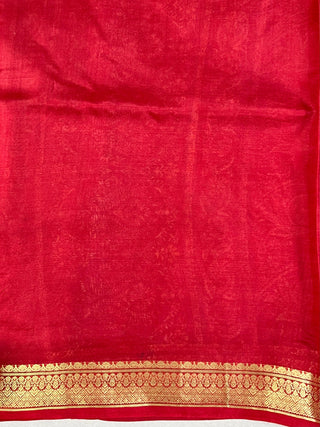 KANCHIPURAM PRINTED PURE SILK SAREE