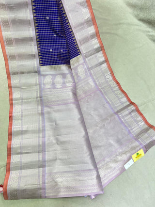 GADWAL PURE SILK CHECKS BUTTA SAREE