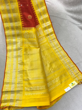 GADWAL PURE SILK CHECKS BUTTA SAREE