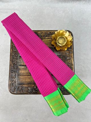 GADWAL PURE COTTON CHECKS HANDLOOM SAREE