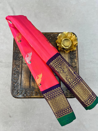 GADWAL PURE SILK HANDLOOM BUTTA SARE