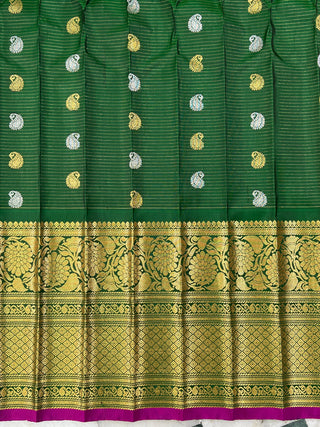 GADWAL PURE SILK HANDLOOM CHECKS BUTTA SAREE
