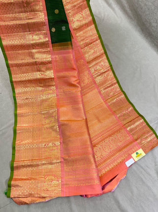 GADWAL PURE SILK HANDLOOM CHECKS BUTTA SAREE