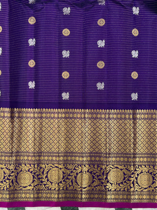 GADWAL PURE SILK HANDLOOM CHECKS BUTTA SAREE