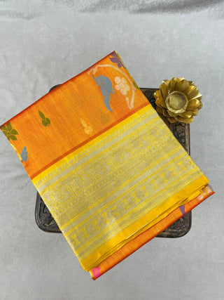 VEKATGIRI JAMDANI PURE SILK HANDLOOM SAREE