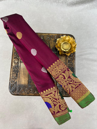 GADWAL PURE SILK HANDLOOM TURNING BORDER SAREE