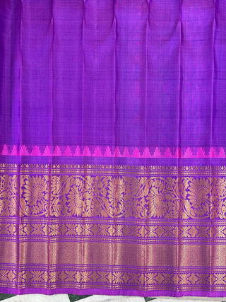 GADWAL PURE SILK HANDLOOM CHECKS BUTTA SAREE