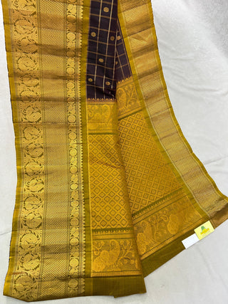 GADWAL PURE SILK HANDLOOM CHECKS BUTTA SAREE