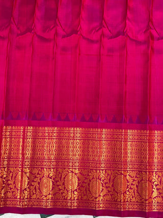 GADWAL PURE SILK HANDLOOM CHECKS BUTTA SAREE