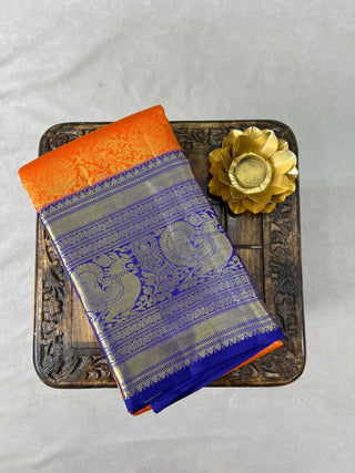 KANCHIPURAM BROCADE PURE SILK SAREE