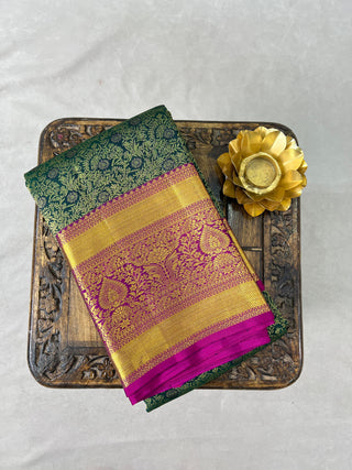 KANCHIPURAM BROCADE PURE SILK SAREE