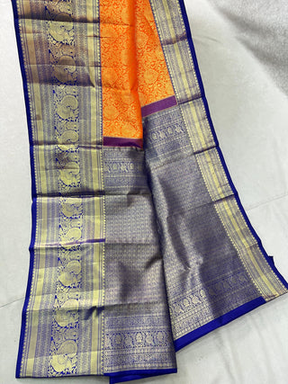 KANCHIPURAM BROCADE PURE SILK SAREE