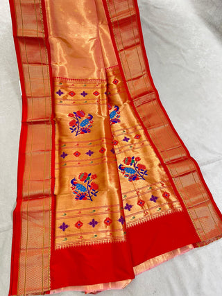 NARAYANPET PURE SILK TISSUE PAITHANI SAREE