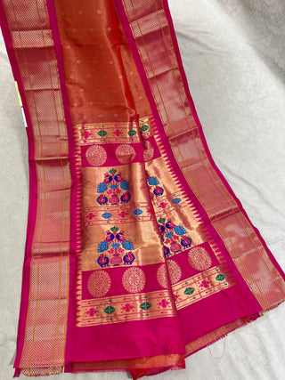 NARAYANPET PURE SILK TISSUE PAITHANI SAREE