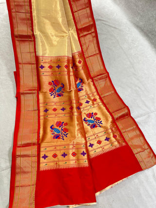 NARAYANPET PURE SILK TISSUE PAITHANI SAREE