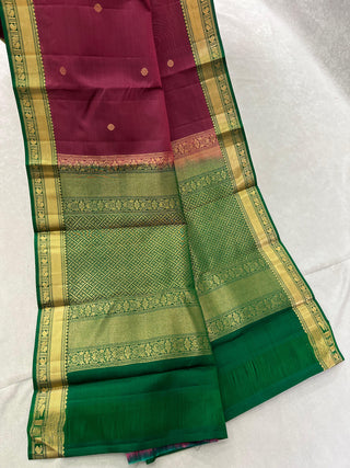 KANCHIPURAM PURE SILK SMALL BORDER SAREE