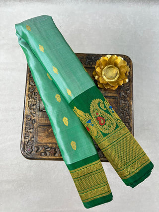 GADWAL PURE SILK HANDLOOM TURNING BORDER SAREE
