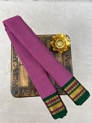 GADWAL PURE COTTON CHECKS HANDLOOM SAREE