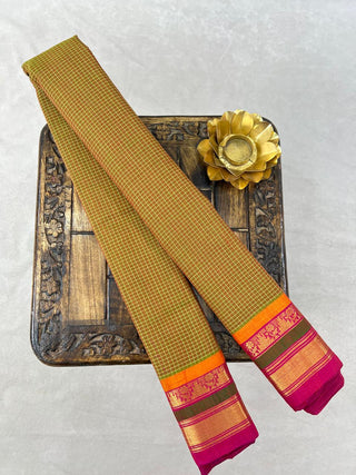GADWAL PURE COTTON CHECKS HANDLOOM SAREE