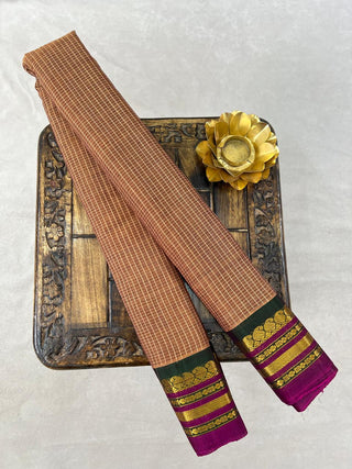 GADWAL PURE COTTON CHECKS HANDLOOM SAREE