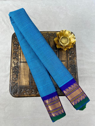 GADWAL PURE COTTON CHECKS HANDLOOM SAREE