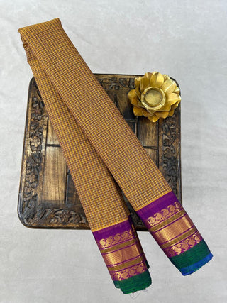 GADWAL PURE COTTON CHECKS HANDLOOM SAREE
