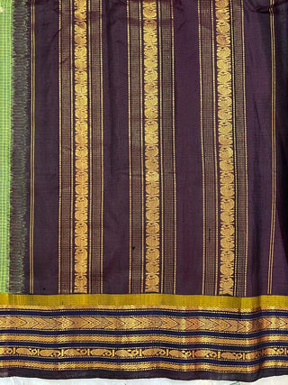 GADWAL PURE COTTON CHECKS HANDLOOM SAREE
