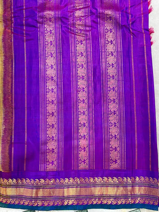 GADWAL PURE COTTON CHECKS HANDLOOM SAREE