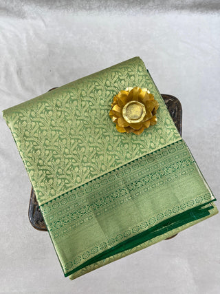 KANCHIPURAM PURE SILK TISSUE BROCADE SAREE