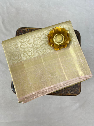 KANCHIPURAM PURE SILK TISSUE BROCADE SAREE