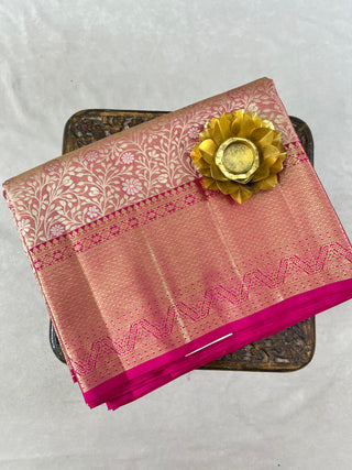 KANCHIPURAM PURE SILK TISSUE BROCADE SAREE