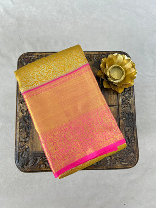 KANCHIPURAM PURE SILK TISSUE BROCADE SAREE