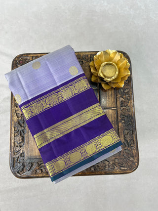 KANCHIPURAM PURE SILK GAP BORDER SAREE