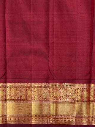 KANCHIPURAM PURE SILK KUTTU BORDER SAREE