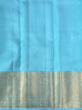 KANCHIPURAM PURE SILK KUTTU BORDER SAREE