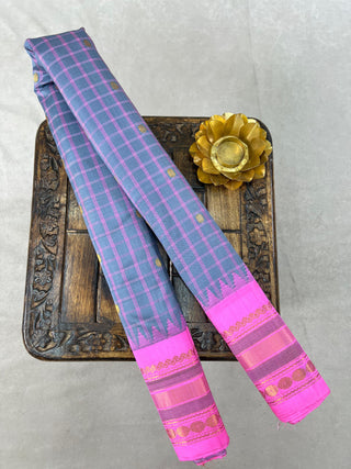 GADWAL PURE SILK HANDLOOM CHECKS SAREE