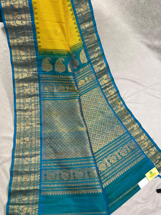 GADWAL PURE SILK HANDLOOM CHECKS SAREE
