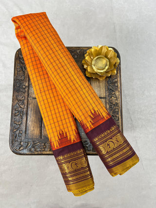 GADWAL PURE SILK HANDLOOM CHECKS SAREE