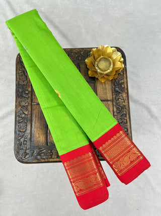 GADWAL PURE COTTON MEENA BUTTA HANDLOOM SAREE
