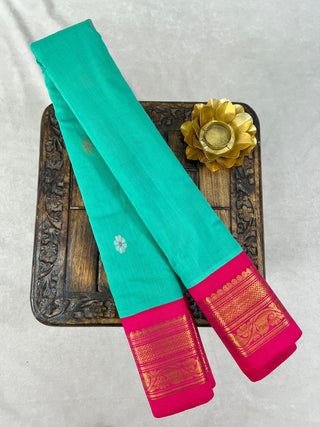 GADWAL PURE COTTON MEENA BUTTA HANDLOOM SAREE