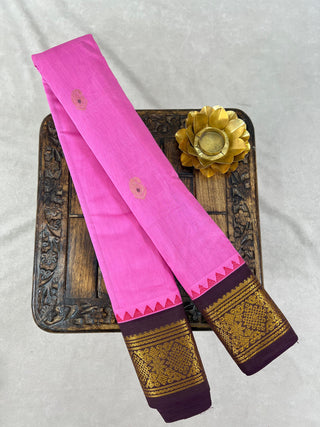GADWAL PURE COTTON MEENA BUTTA HANDLOOM SAREE