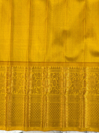 GADWAL PURE SILK KUTTU BORDER HANDLOOM SAREE