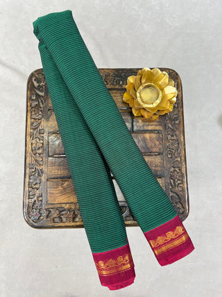 GADWAL PURE COTTON SMALL BORDER HANDLOOM SAREE