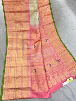 GADWAL PURE SILK MEENA BUTTA HANDLOOM SAREE
